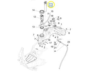 Φλοτέρ Βενζίνας Piaggio X9 250 Evolution NOABS E2 2006 CM0257073