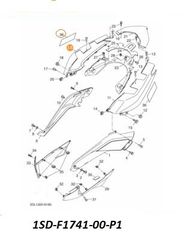 YP-125 X-MAX,YP-250 X-MAX,YP-400 X-MAX YAMAHA,ΚΑΠΑΚΙ ΔΕΞΙ ΠΛΑΙΝΟ ΟΥΡΑΣ ΜΕ ΤΟ ΑΥΤΟΛΛΗΤΟ,ΧΡΩΜΑ ΓΚΡΙ-thumb-1