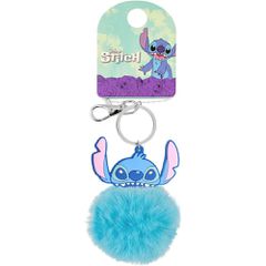 Disney Stitch Angel pompom keychain-thumb-1