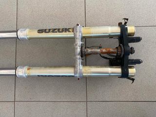 Suzuki TS200R TS 200 1989-1996 Ανάρτησή εμπρός Μπουκάλες Σταυρός τιμονοπλακα καβαλέτα τιμονιού όλα σε Άριστη κατάσταση!!!-thumb-4