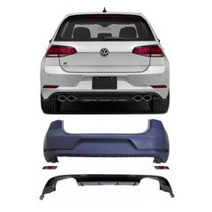 Πισινός Προφυλακτήρας Για VW Golf VII (7) 13-19 Upgrade to R 7.5 Look 17-19