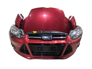 Ford Focus MK3 2011-2014 1.6 16v Μούρη Κομπλέ Αερόσακοι Μεταλλικό Κόκκινο OEM
