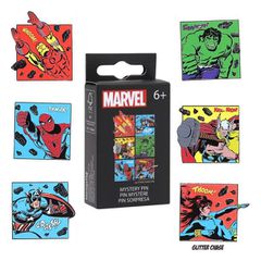 Marvel by Loungefly Enamel Pins Classic Avengers Blind Display (12)