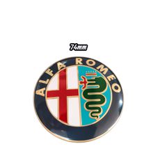 ΣΗΜΑ ΚΑΠΟ - ΠΟΡΤ ΜΠΑΓΚΑΖ ALFA ROMEO ΣΚΟΥΡΟ ΠΡΑΣΙΝΟ 74MM