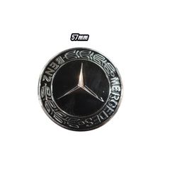ΣΗΜΑ ΚΑΠΟ MERCEDES ΤΑΠΑ ΜΑΥΡΟ ΧΡΩΜΙΟΥ 57MM