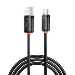 XO NB302 Καλώδιο Ταχείας Φόρτισης & Μεταφοράς Δεδομένων USB-A σε Type-C 3A Μαύρο 1m