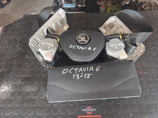 ΣΕΤ AIRBAG ΜΕ ΖΩΝΕΣ ΚΑΙ ΤΑΜΠΛΟ SKODA OCTAVIA 6 13-17