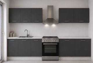 Intrahome Ευθεία Κουζίνα 37 Πλάτος 260 κουτία 59cm / 56cm / 40cm / 36cm / 63cm Κρεμαστά – Βάσεις μαζί με πάγκο μελαμίνης 3,2cm Intrahome-anthraki231282360399