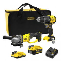 SFMCK208MDS-QW 20V Brushless Σετ Κρουστικό Δραπανοκατσάβιδο 18V & Γωνιακός Τροχός 18V - 18V - 20V - STANLEY FATMAX (#SFMCK208MDS-QW)