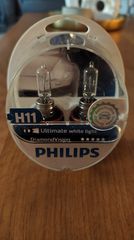 Philips DiamondVision H11 5000K 12V 55W – Ultimate White Light (Σετ 2 Λαμπών)