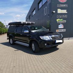 Κουβούκλιο Explorer για Toyota Hilux 2005–2015 Διπλοκάμπινο, Μαύρο με Ανάγλυφη Λαμαρίνα Alu-Cab