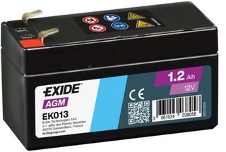 Exide Μπαταρία Αυτοκινήτου AGM EK013 (1,2Ah/18A)