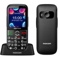 Maxcom MM724 L 4G 2.2" 1300mAh με Βάση Φόρτισης, Μεγάλα Πλήκτρα, Ραδιόφωνο, Φακό Bluetooth και Πλήκτρο SOS Μαύρο