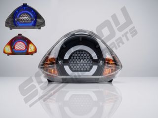 ΦΑΝΑΡΙ ΠΙΣΩ YAMAHA CRYPTON X 135 LED NEON ANGEL EYE ΜΠΛΕ ΜΕ ΦΛΑΣ