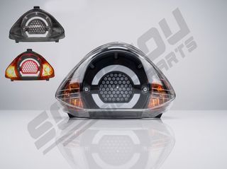 ΦΑΝΑΡΙ ΠΙΣΩ YAMAHA CRYPTON X 135 LED NEON ANGEL EYE ΑΣΠΡΟ ΜΕ ΦΛΑΣ