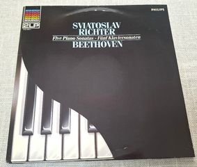 Beethoven - Sviatoslav Richter – Five Piano Sonatas = Fünf Klaviersonaten 2XLP