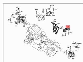 Mercedes W117/W156/W176/W246 Πίσω Βάση Κινητήρα A2462401209-thumb-1