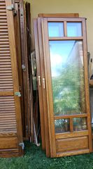 Ξύλινα κουφώματα μεταχειρισμένα, σετ 6, δρύινα, ανακλινόμενα