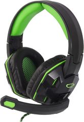 Esperanza Venom Over Ear Gaming Headset με σύνδεση 2x3.5mm Πράσινο
