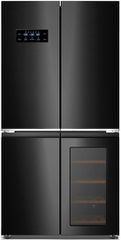 Ψυγείο Ντουλάπα Finlux FFD605WBL 605lt Ε NoFrost Υ182xΠ90.5xΒ72 εκ. Μαύρο