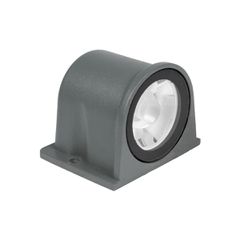 GLOBOSTAR® FLOODORA GLB-103-0030 Προβολέας Σποτ Wall Washer LED 3W 270lm 5° AC 220-240V Αδιάβροχο IP65 Θερμό Λευκό 2700K - Sanan SMD Chip - Γκρι Ανθρακί Ματ - Μ6.5 x Π5.5 x Υ5cm - 3 Χρόνια Εγγύηση