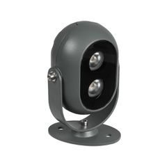 GLOBOSTAR® FLOODIS GLB-103-0031 Προβολέας Σποτ Wall Washer LED 4W 360lm 24° AC 220-240V Αδιάβροχο IP65 Θερμό Λευκό 2700K - Sanan SMD Chip - Γκρι Ανθρακί Ματ - Μ7 x Π5 x Υ11cm - 3 Χρόνια Εγγύηση