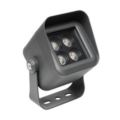 GLOBOSTAR® FLOODVIRA GLB-103-0032 Προβολέας Σποτ Wall Washer LED 8W 720lm 24° AC 220-240V Αδιάβροχο IP65 Θερμό Λευκό 2700K - Sanan SMD Chip - Γκρι Ανθρακί Ματ - Μ11 x Π9 x Υ15cm - 3 Χρόνια Εγγύηση