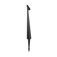 GLOBOSTAR® EDGE GLB-103-0011 Φωτιστικό Κολωνάκι Κήπου με Καρφωτή Βάση LED 3W 270lm 60° DC 24V Αδιάβροχο IP65 Θερμό Λευκό 2700K - Sanan SMD Chip - Μαύρο Ματ - Μ6 x Π6 x Υ45cm - 3 Χρόνια Εγγύηση