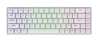 Aqirys Agena Ασύρματο Μηχανικό Πληκτρολόγιο 65%, Gateron Low Profile Red διακόπτες, RGB, Αγγλικό US White