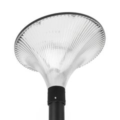 GLOBOSTAR® TOPIS GLB-103-0020 Φωτιστικό Κεφαλής Post Top Πλατείας/Πάρκου/Κήπου LED 50W 4500lm 360° AC 220-240V Αδιάβροχο IP65 Θερμό Λευκό 2700K - Sanan SMD Chip - Μαύρο Ματ - Μ50 x Π50 x Υ39cm - 3 Χρό