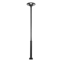 GLOBOSTAR® STILIA GLB-103-0023 Στύλος/Κολώνα για Φωτιστικό Πλατείας/Πάρκου/Κήπου LED 72W 6480lm 120° AC 220-240V Αδιάβροχο IP65 Θερμό Λευκό 2700K - Sanan SMD Chip - Μαύρο Ματ - Μ21 x Π21 x Υ300cm - 3