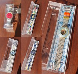 Swatch VINTAGE 90s. Συλλογή 5 ρολογιών, οι τιμές μονάδας στην περιγραφή.