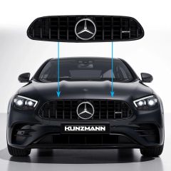 Γνήσια μάσκα Panamericana Mercedes-AMG E53 w213 Black Chrome