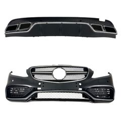 Προφυλακτήρας εμπρός Mercedes C-class W205 (2014+) - AMG look - με diffuser και μπούκες