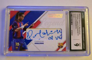 καρτα Ronaldinho barcelona daka 6/30 CGC 9 autograph