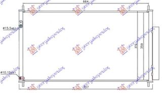ΨΥΓΕΙΟ A/C ΒΕΝΖΙΝΗ/ΠΕΤΡΕΛAΙΟ (665x360x16) (KOYO) — HONDA CIVIC H/B-L/B 2012-2016