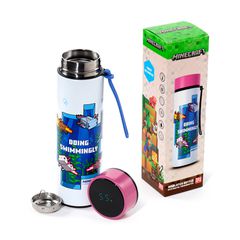 MINECRAFT - Axolotl - Hot & Cold Digital Thermometer Bottle - 15oz