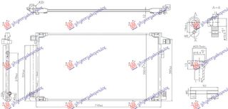 ΨΥΓΕΙΟ A/C 1.8 ΒΕΝΖΙΝΗ/ΥΒΡΙΔΙΚΟ (675x375x12) (KOYO) — TOYOTA PRIUS 2019-2023