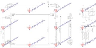 ΨΥΓΕΙΟ A/C 1.0-1.5 BENZINH (557x370) (KOYO) — TOYOTA YARIS CROSS 2021-