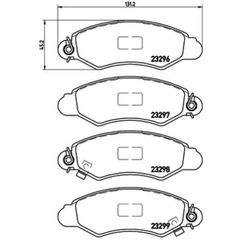 Σετ τακάκια, Δισκόφρενα Brembo P 78 012