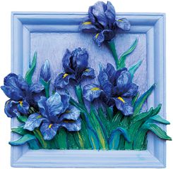 MAGNET DIY - Lilac Irises - Resin DIY 3D Painting Magnet