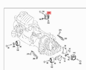 Mercedes W169/W245 Πίσω δεξιά Βάση Κινητήρα A1692401018-thumb-1