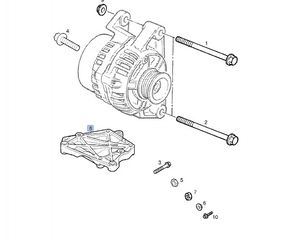 Opel/Fiat/Lancia Βάση/Μπρακετο Δυναμό 12855054 / 55206510 / 55206511 / 51788014-thumb-1
