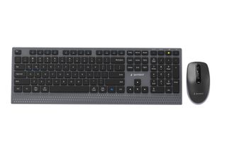 Gembird KBS-WPS-02 Dual-mode slim wireless desktop set, 2.4G+BT, US layout
