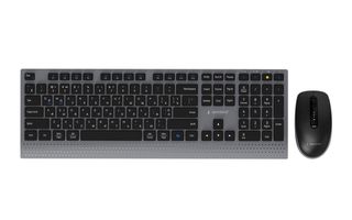 Gembird KBS-WPS-02-CYRL Dual-mode slim wireless desktop set, 2.4G+BT, RU layout