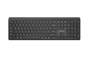 Gembird KB-WPS-03-CYRL Dual-mode pro-business slim wireless keyboard, 2.4G+BT, RU layout