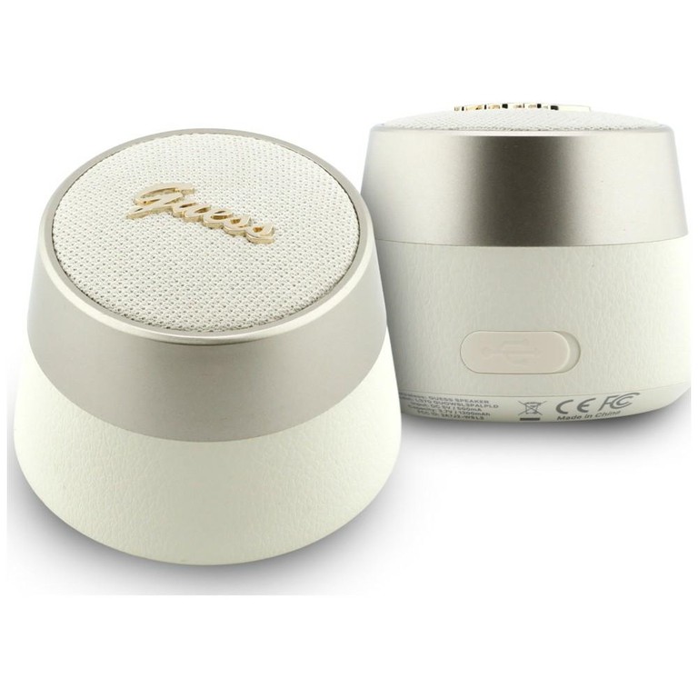 Głośnik Bluetooth Guess 5W Script Metal Logo - złoty