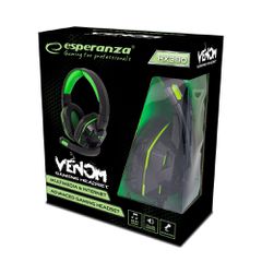Esperanza EGH380 Head-band Black,Green-thumb-1