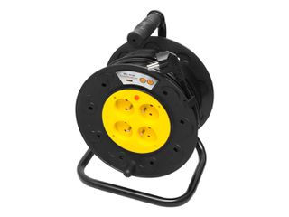 PR-61 extension cord 4-sockets with grounding 30m PVC drum 3x1.5mm