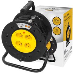 PR-61 extension cord 4-sockets with grounding 30m PVC drum 3x1.5mm-thumb-1